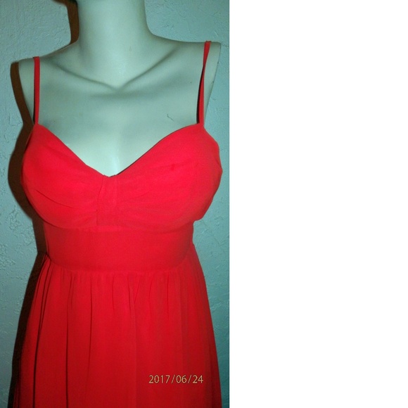 Johnny Martin NWOT  Red Spaghetti Strap Dress - Picture 5 of 5